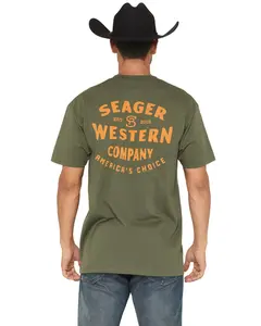 Seager Men's America's Choice Short Sleeve Graphic T-Shirt - Mtsp26amrcgrn