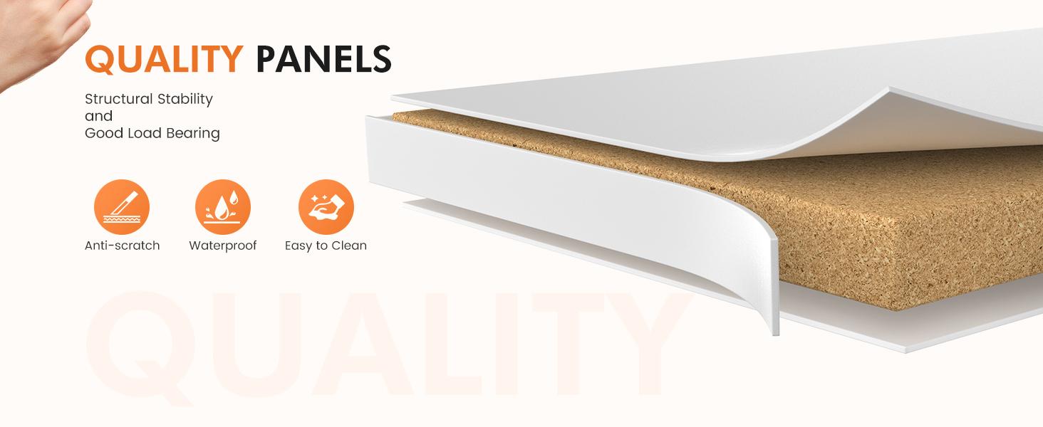 Vanity Desk with Mirror, Makeup Vanity Table with Charging Station (2AC/USB/C), Dressing Table with 2 Drawers & Large Cabinet