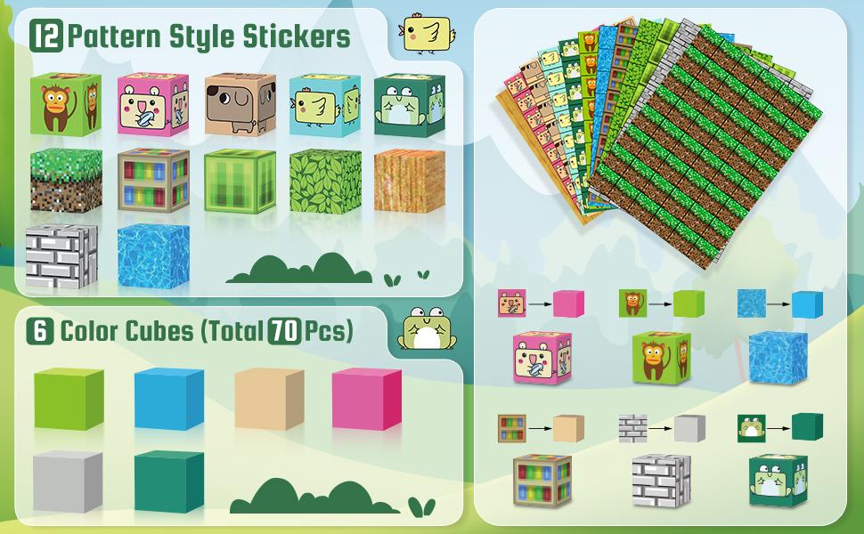 Magnetic Blocks-70PCS Create My Own Crafts ，Magnetic Building Blocks Magnetic Tiles Stacking, Build -Magnet World Set, STEM Montessori Sensory Toys magnet blocks，Valentine's Day Gifts, Boyfriend Gifts Outdoorfun， Easter Gifts