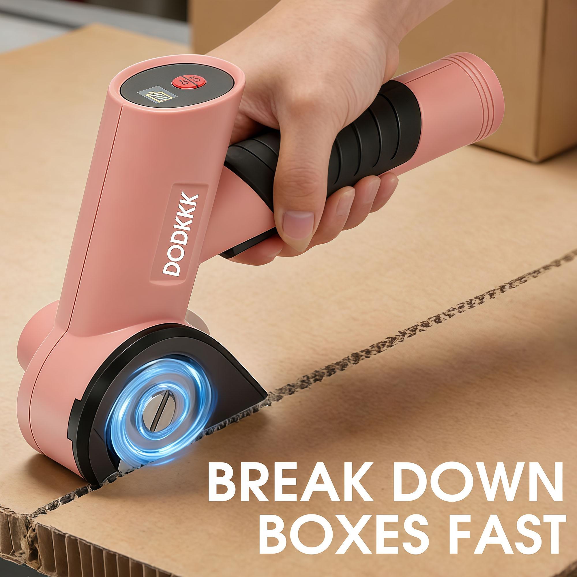 Cordless Electric Scissors , Rechargeable Cardboard Cutter with 2 Blades, Easy Swap Blade Change, for Thin Cardboard Carpet Leather Sewing Supplies Crafts Sewing Tools