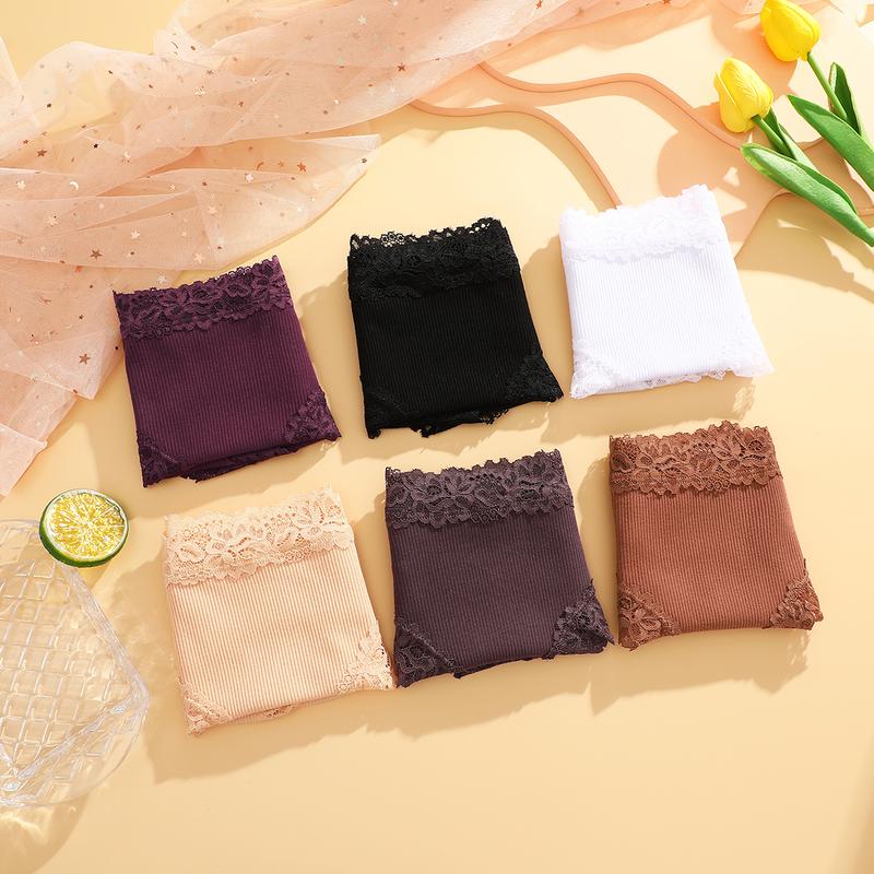 FINETOO 10-Pack Cotton Bikini Underwear for Women – Soft, Cheeky Fit with Lace Waist ,S–XXL