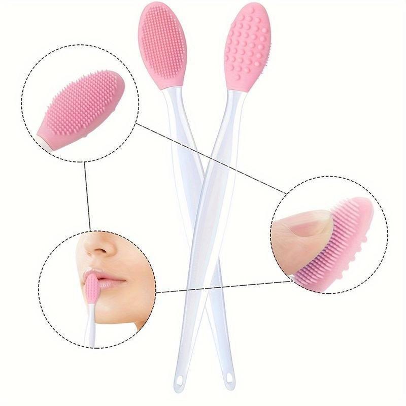 [Howusn] Double-sided Facial Scrubber, 4 Counts Silicone Face Scrubber, Facial Skin Cleaning Brush, Facial Skin Massage Brush, Skincare Tools for DailyUse, Skincare Tools, Pore Removal, GentleCleansing