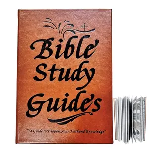2026 New 66-page Bible Study Guide, Daily Devotional JournalStrengthens Faith, Ideal for Personal Group Study andPrayer, Notebook,Christian Gift (A5, PU Leather Cover)