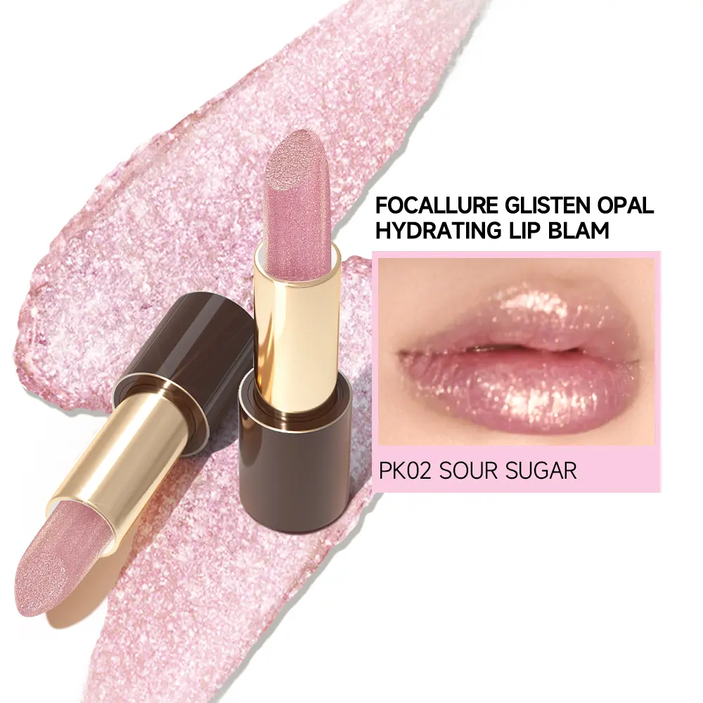 FOCALLURE Glisten Opal Hydrating Lipstick Lip Balm Set - Moisturizing, Shimmering Lip Balm with Soft Texture - Limited Edition Lipgloss Blend#backtoschool