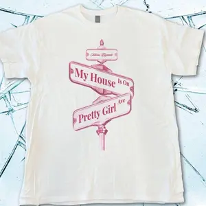 Sarinaaa #Carpenterrrr Inspired Pretty Girl Ave Tee | Pink Street Sign Shirt, Gift For Fans