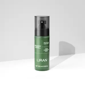 LIRAN Volumizing Prep Spray for Men No Rinse Texturizing Spray with Matte Finish All Day Hold Gel Based Sea Salt Spray for High Volume Haircare 100 ml Green Cedarwood Scent