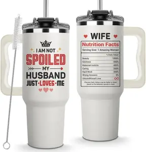 Mothers Day Gifts for Wife from Husband, Anniversary Wedding Gifts for Wife, Wifes Birthday Gift Ideas, Wifey Cup Present for Her - Wife Gift for Valentine's Day, Christmas - Valentines Mug 40 Oz