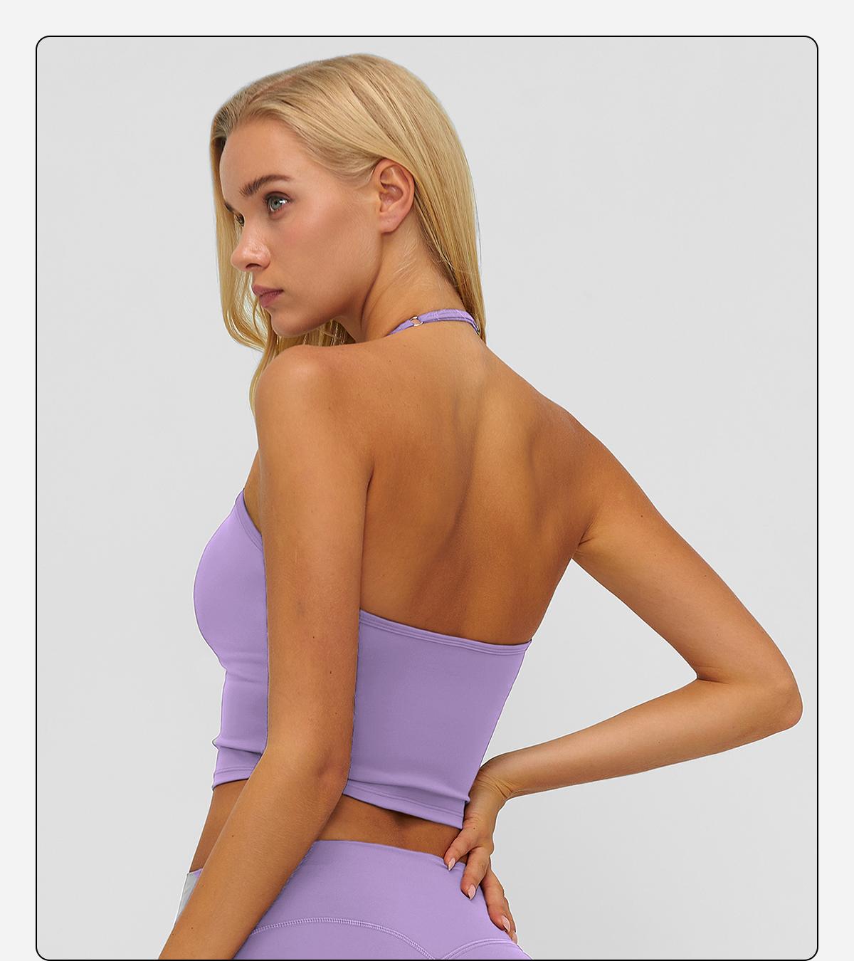 MFVIM Women's Fitted Sexy Shaping Yoga Top - Female V-Neck with Necklace Design, Breathable Skin-Friendly Nude Fabric, Ideal for Yoga, Gym, All Seasons