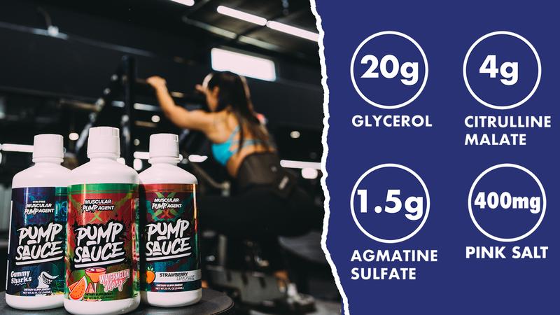 Pump Sauce - 32oz - Non-Stim Preworkout - Liquid Glycerol with Citrulline, Agmatine Sulfate & Pink Himalayan Salt - Sugar Free Supplement for Enhanced Pumps and Endurance - Electrolytes & Hydration - FDA & GMP Certified