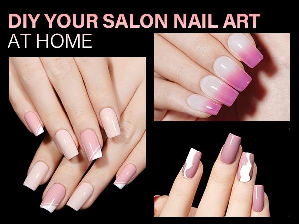 AILLSA Short Square Nail Tips Full Cover Clear NailTips Acrylic Pre-Filed Fake Press on for Extension Home DIY Salon Manicure 216PCS 12 Sizes