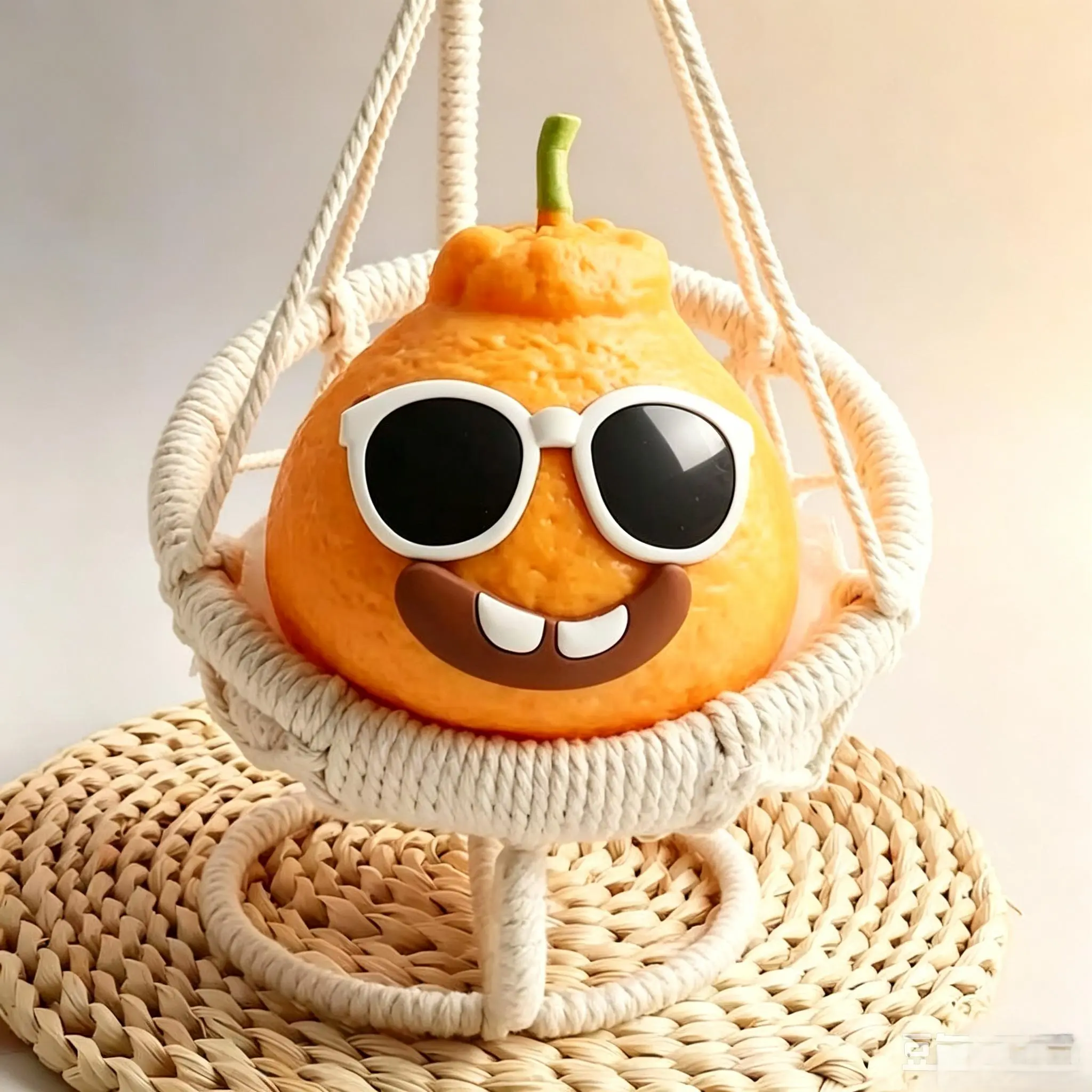 TPR Hand-pasted Orange-Shape Instant-Rebound Stress-Relief Toy withSunglasses Soft Toy A Fun Gift for Children, Teens,and Adults. Squeeze Sensory kid party squishy play