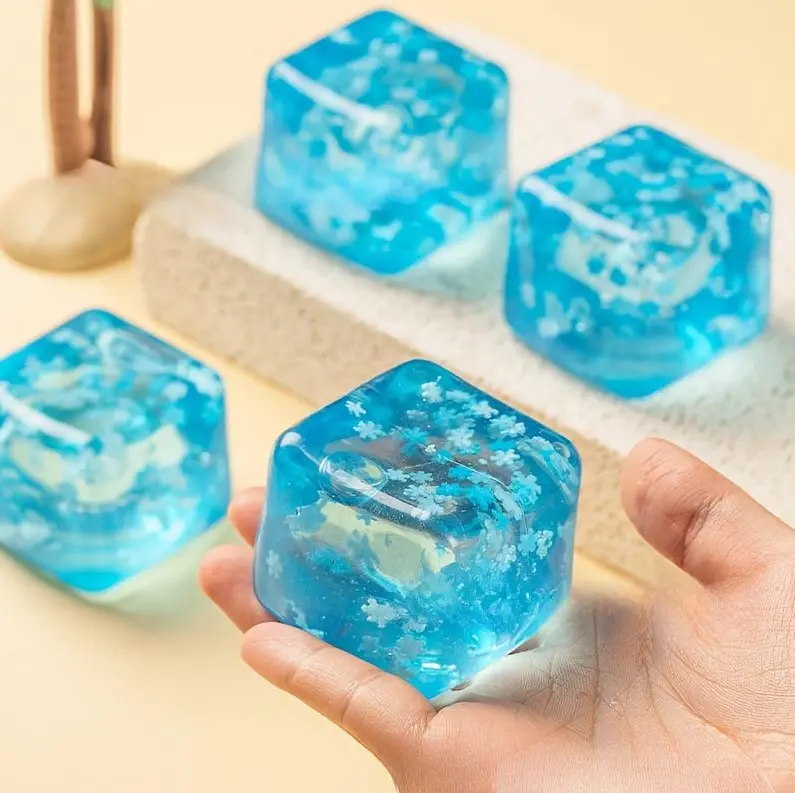Snowflakes Ice Cube Water Drop Squeeze Toy in Blue,  Stress Relief Ball Ice Cube Squeeze Fun，Gift Toy - Sensory Toy Stress Relief Squeeze Fun -Stress-Reducing Blocks Relaxing and Fun Squeeze Toy Gift for Stress Relief,#SummerWins #DealsForYouDays