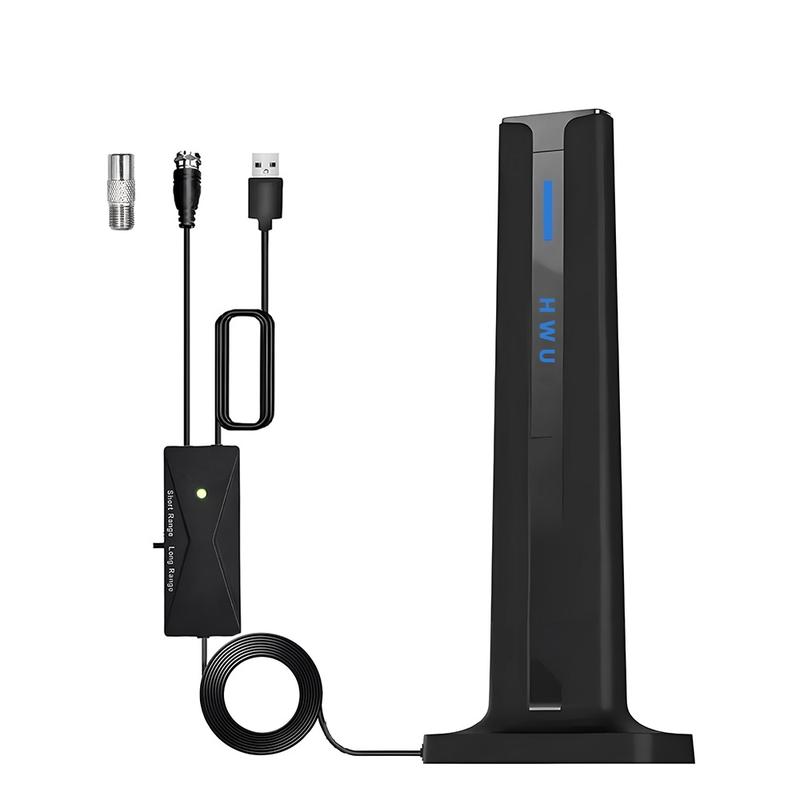 HWU Digital TV Antenna for Local Free Channels, IndoorOutdoor HD Antenna for Smart TV with Amplifier Signal Booster, Easy Setup Antenna for TV, Long Range Reception installation  , Support 4K 1080p