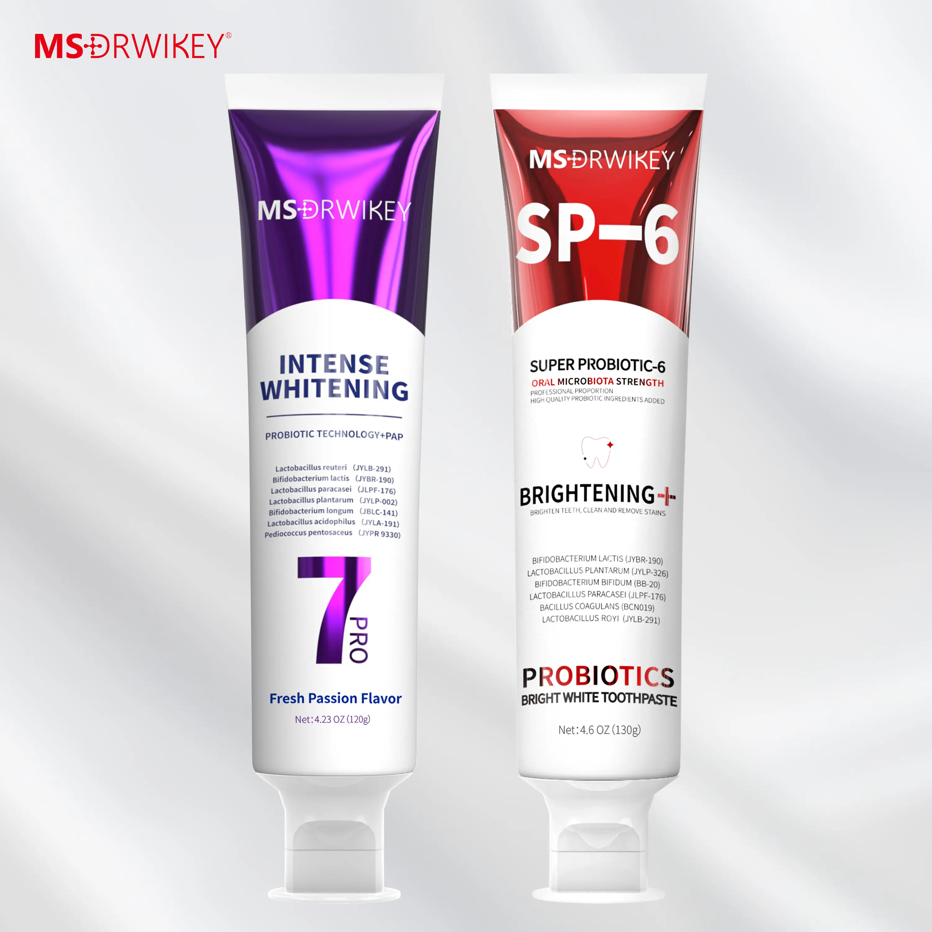 MSDRWIKEY SP-6 & SP-7 Pro Toothpaste Set - Super Probiotic, Teeth Whitening Product, Clean Breath, Bad Breath Oral Freshening, Dental Freshener for Healthier Smile, Ideal Gift, Super Probiotic Toothpaste, Teeth Whitening Products, Healthy Toothpaste, Clea