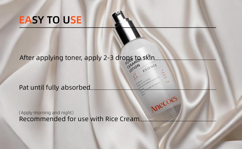 2 Pcs ANECOES Glass Skin Facial Lotion with Ceramide NP | Deeply Locks in Moisture & Strengthens Skin Barrier for a Dewy, Plump Glow | Lightweight, Non-Sticky for All Skin Types (1.75 Fl Oz)