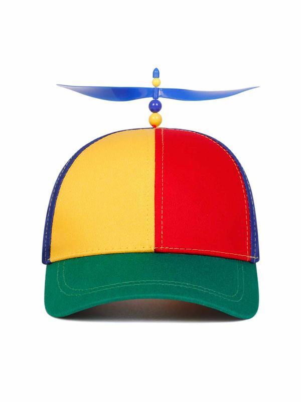 Unisex Adjustable Rainbow Propeller Hat – Fun Helicopter Style Headwear, Unique Party Costume Accessory for Holidays & Events