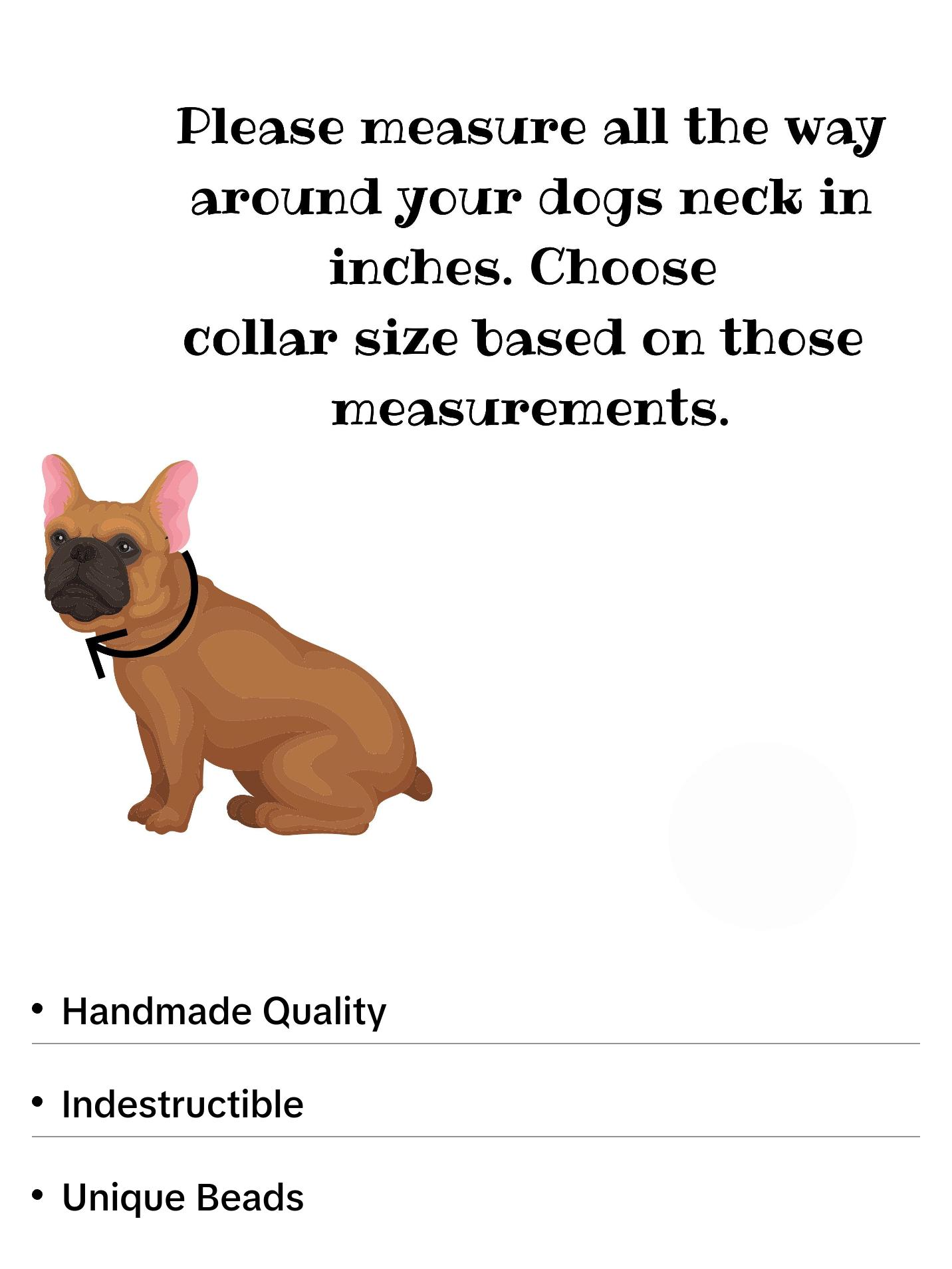 Under The Sea Beaded Dog Collar | Durable Puppy Necklace | Dog Pearls | Pearl Pet Collar | Custom Pet Jewelry