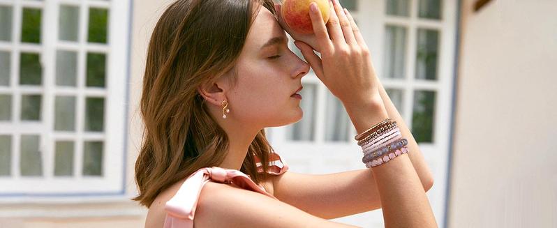 MILACOLATO 4 Sets Boho Bracelets for Women Multi-Color Layered Stackable Natural Beaded Bracelets Adjustable Stretch Bohemian Bracelets Elegant Bangle