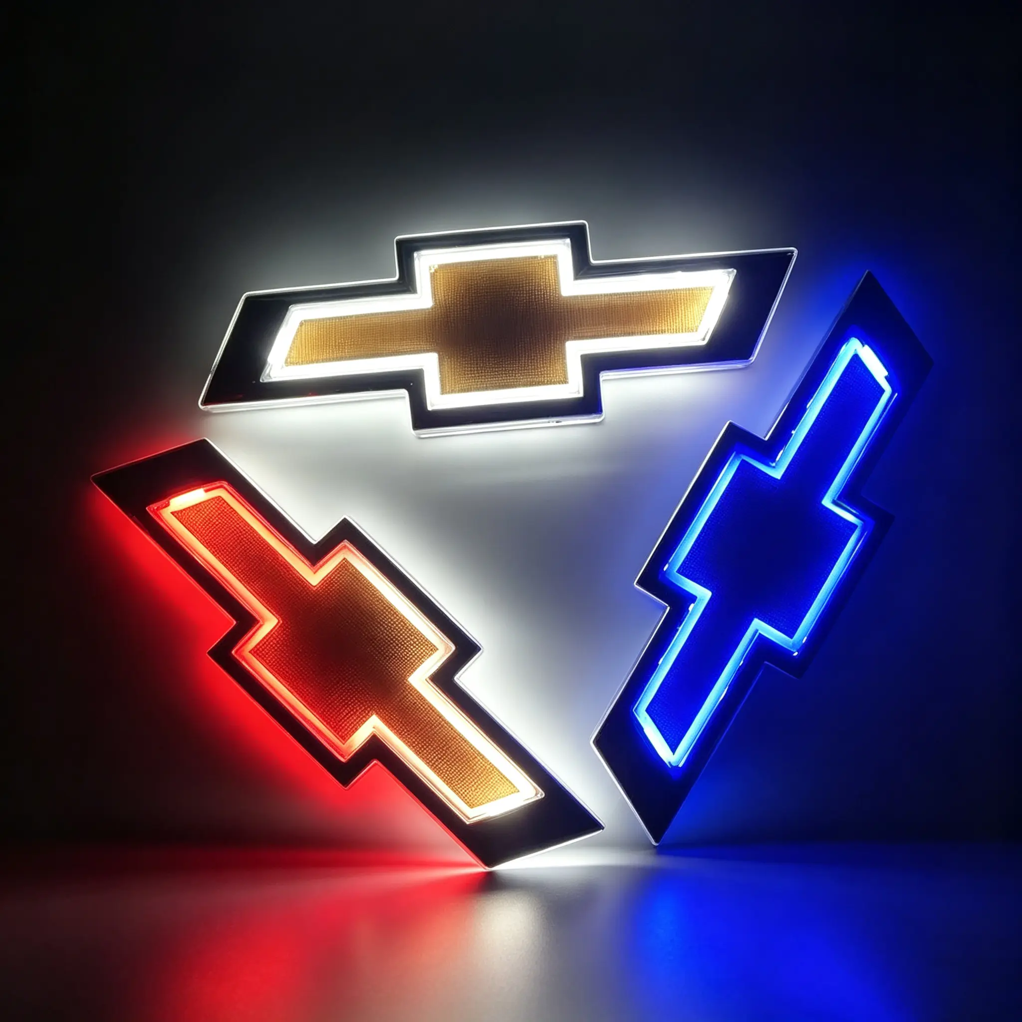 Chevy Cruze Luminous Cross Emblem Badge, Glowing Grille Illuminated Sign, Reflective Car Exterior Accessory for Cars-Trucks