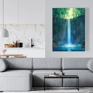 Pictorem C1RC36486MEK8F 36 x 48 in. Waterfall - White Canvas Wall Art - Elegant Wall Design
