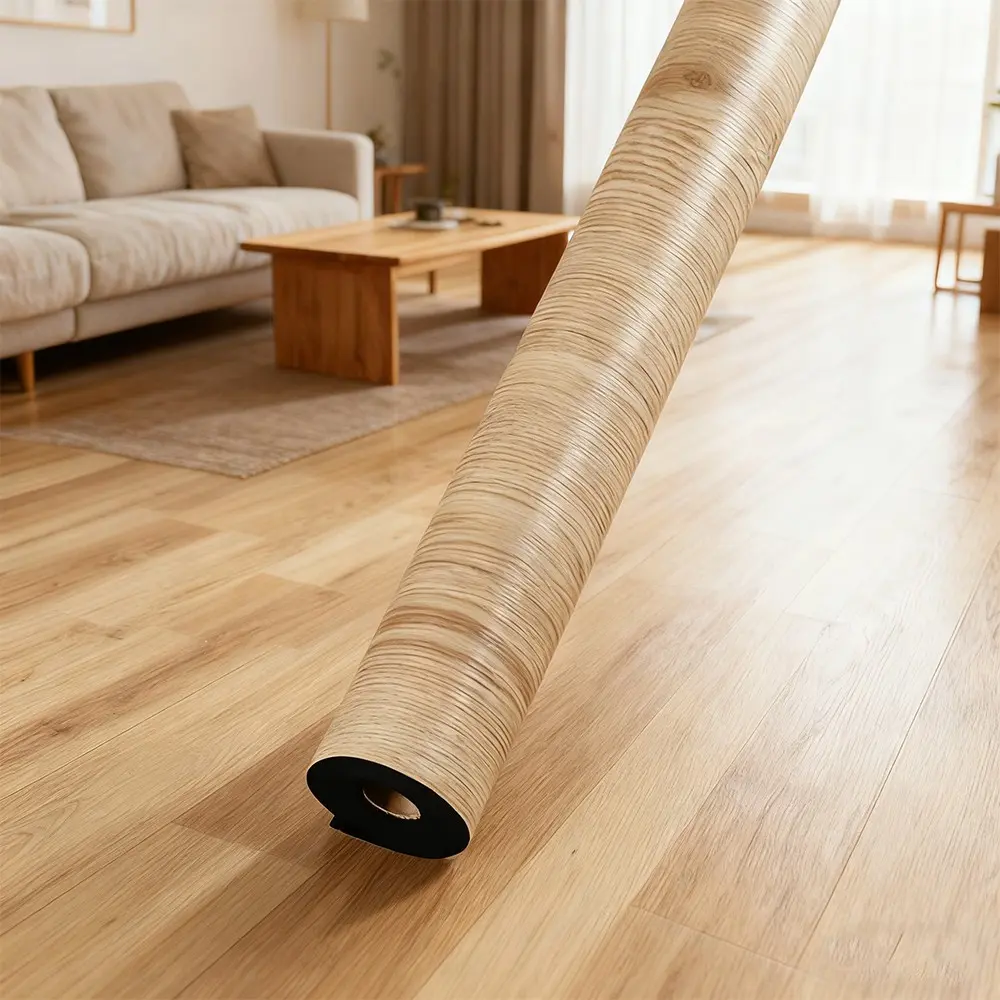2/5 roll vintage luxury flooring, Vinyl Floor Tiles - heavy-duty thickness, peel and reel, suitable for homes, offices, large coverage area (40cm x 300cm), floor covering - vinyl - luxury finish, Self Adhesive Textured, Peel and Stick Flooring