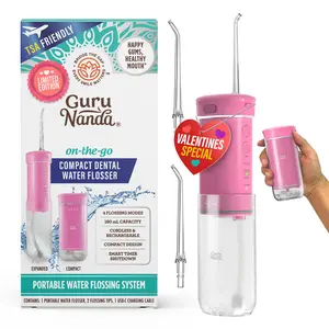 GuruNanda Compact Dental Water Flosser (180 ml) - Pink