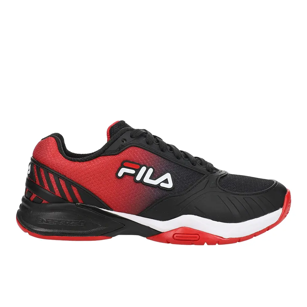 Fila Mens Volley Zone Pickleball Pickleball Sneakers Shoes - Black, Red