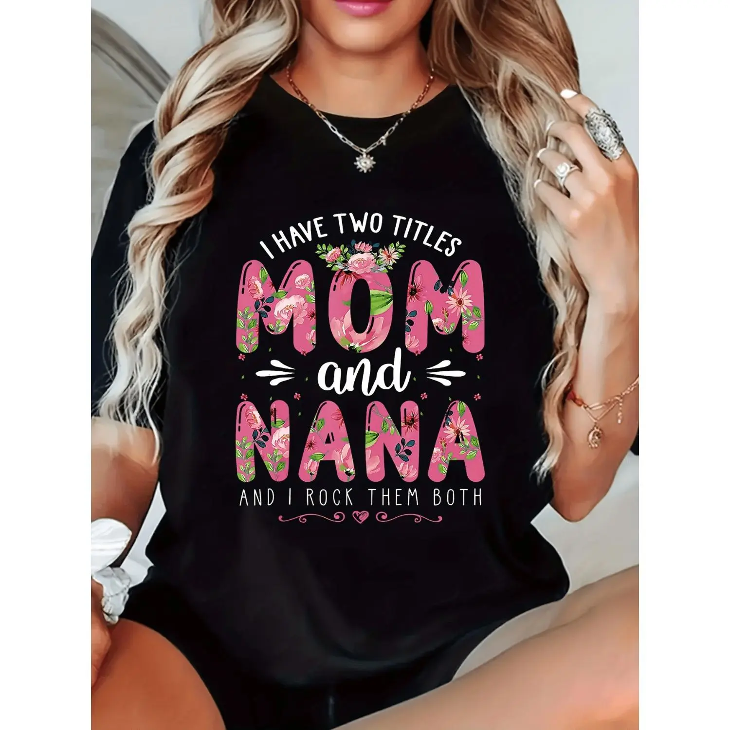 Women's Oversize Pull On Graphic T-Shirt, Pure Cotton Streetwear Top with Dropped Shoulders, Moisture-Wicking, Tshirt, Baggy Fit