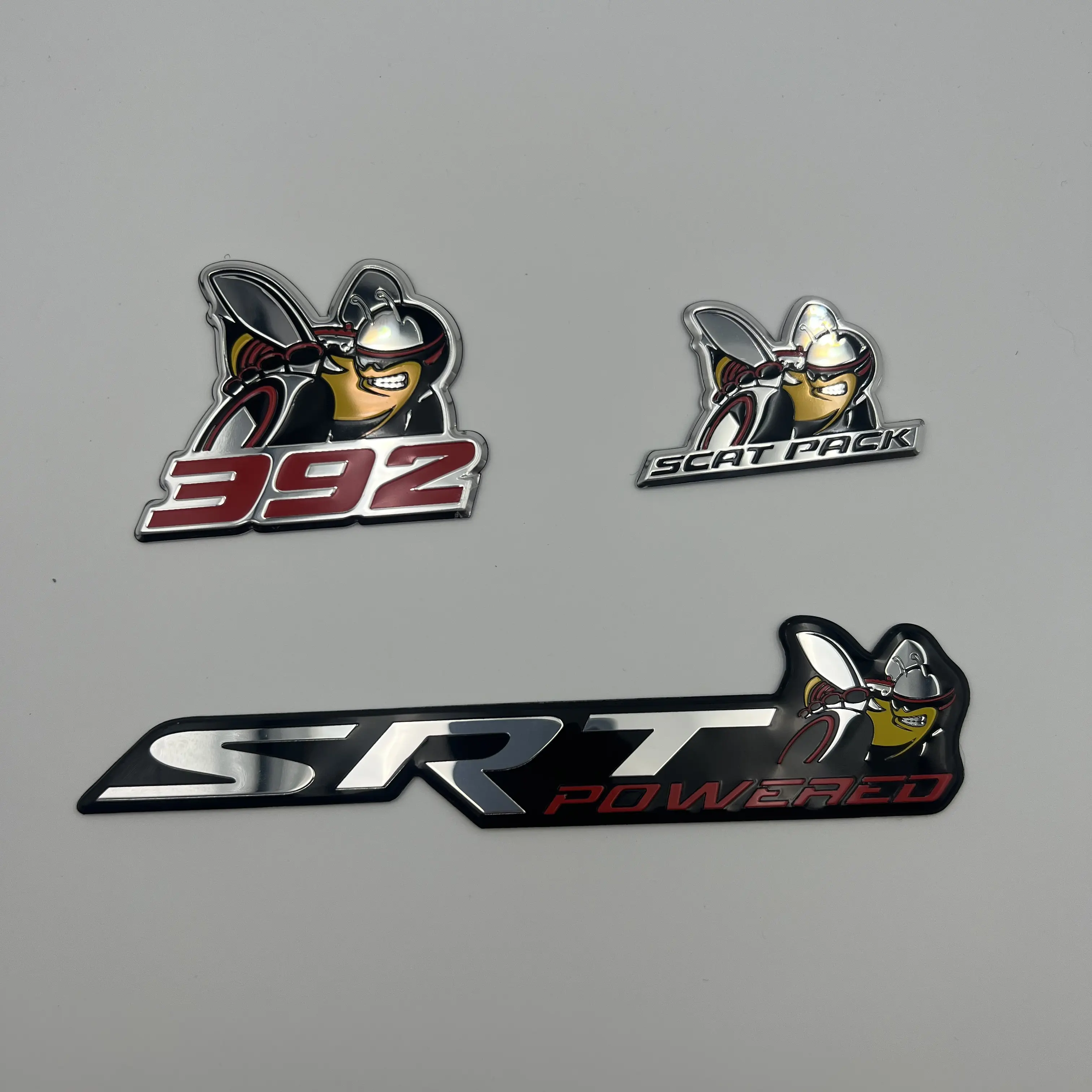 Hugexpen 3PCS Aluminum Foil Car Stickers for SRT, Stickers For Cars, Automobile Decals, Decals Vehicle, Vehicle Exterior Decoration, Car Accessories