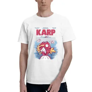 Jaws x Magikarp Shirt, Poke Shirt, Anime Shirt, Vintage Graphic Tee Unisex Size S- 3XL, Menswear Top, Womenswear Top, Casual Cotton Crewneck Short Sleeve Streetwear