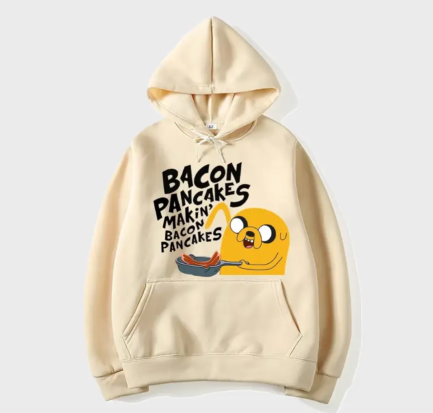 Adventure Time Animation TV Series Jake Cartoon Pattern Pullover for Men and Women Harajuku Fashion Street HipHop Harajuku
