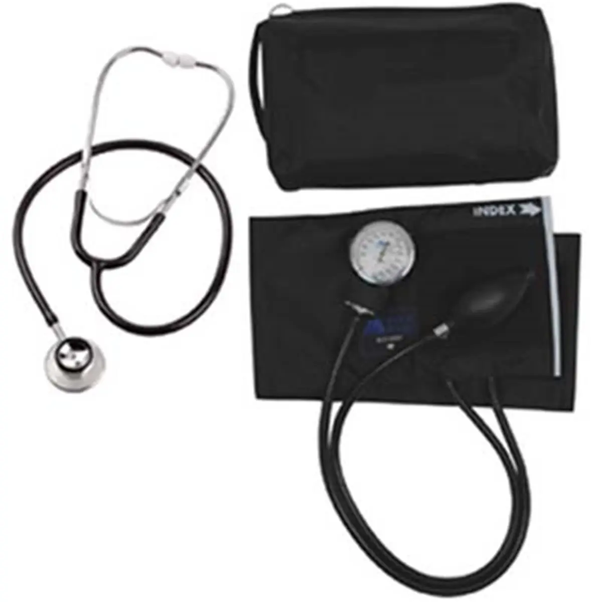 Mabis 01-260-021 MatchMates Dual Head Stethoscope Kit - Black Aluminum-Built Automotive Car Inspection Tool, Healthcare