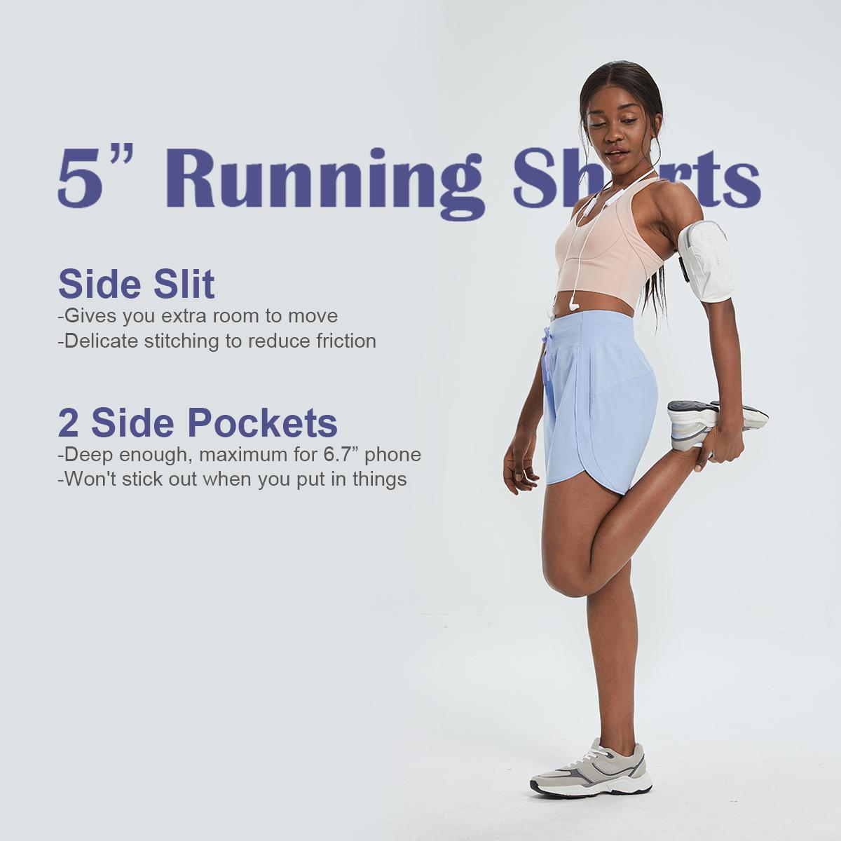 baleaf 2025 Women's  5''/7'' Athletic Long Running Shorts with Zipper Pocket High Waistband Quick Dry Bermuda Shorts for Gym Hiking and Workout