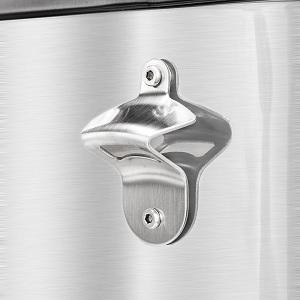 VINGLI 80 Quart Rolling Ice Chest on Wheels, Portable Patio Party Bar Drink Cooler Cart, with Shelf, Beverage Pool with Bottle Opener,Water Pipe Fathersdaygift