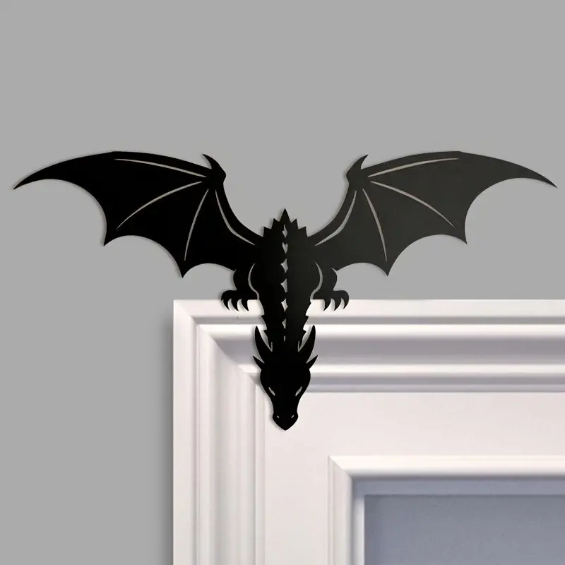 Iron Dragon Theme Artistic Wall Art Sculpture, Living Room Decorations, Bedroom Door Above Hanging, Halloween Festival Gift, Indoor Wall Decoration, Home Wall Art, Decoration Items