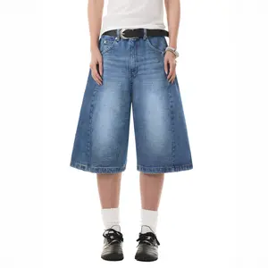 EMMIOL Jorts for Women Baggy Jeans Shorts Y2K Wide Leg Denim Shorts Grunge Streetwear