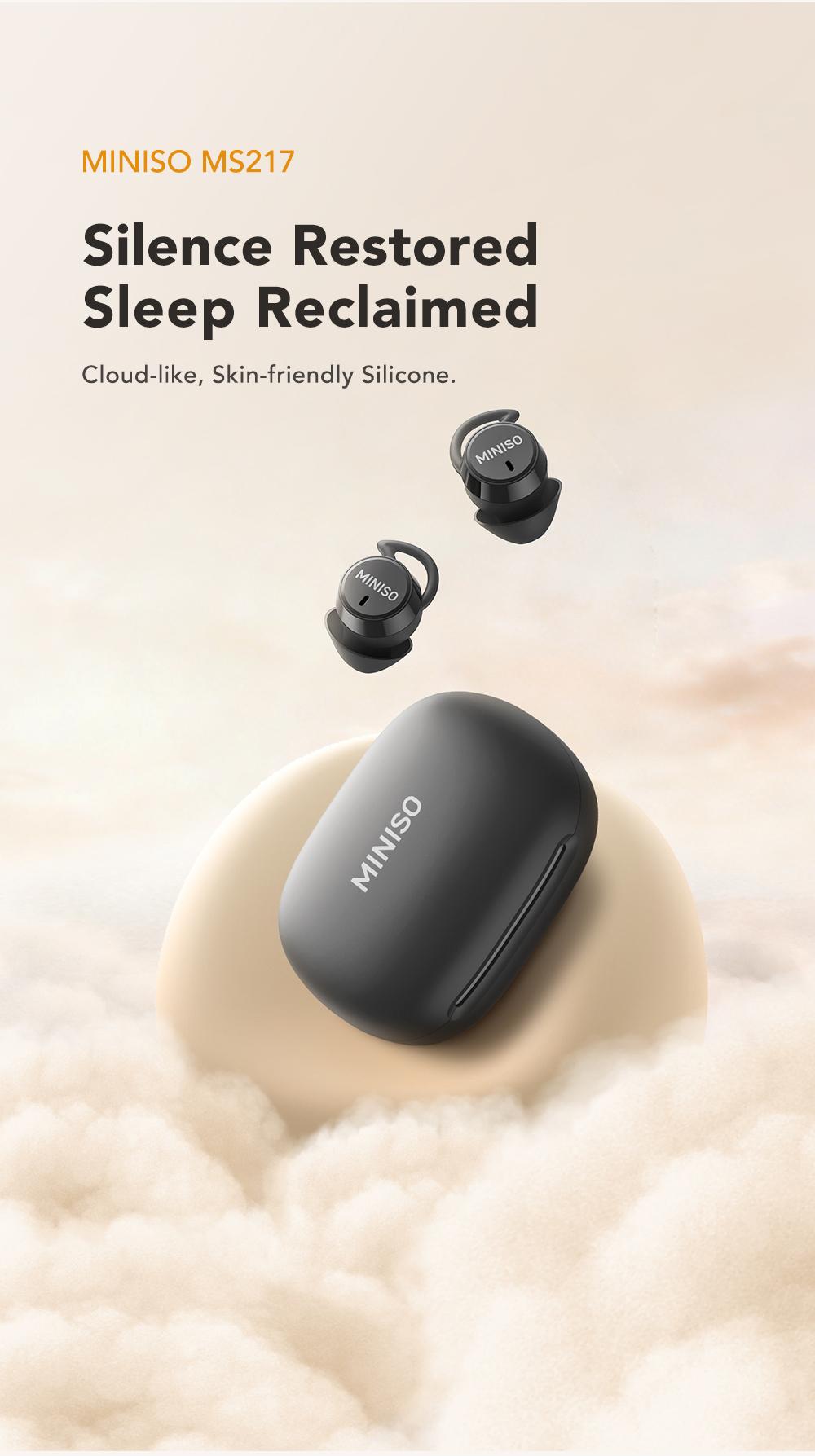 MINISO MS217 Wireless Earbuds Bluetooth 6.0 Headphones, Sleep Earbuds, Waterproof Wireless Earphones, Mini Invisible In Ear Earbuds, Suitable for Office, Sports, Sleeping, Study and Audio Calls, Built in Microphone, Gaming Bluetooth Headphones