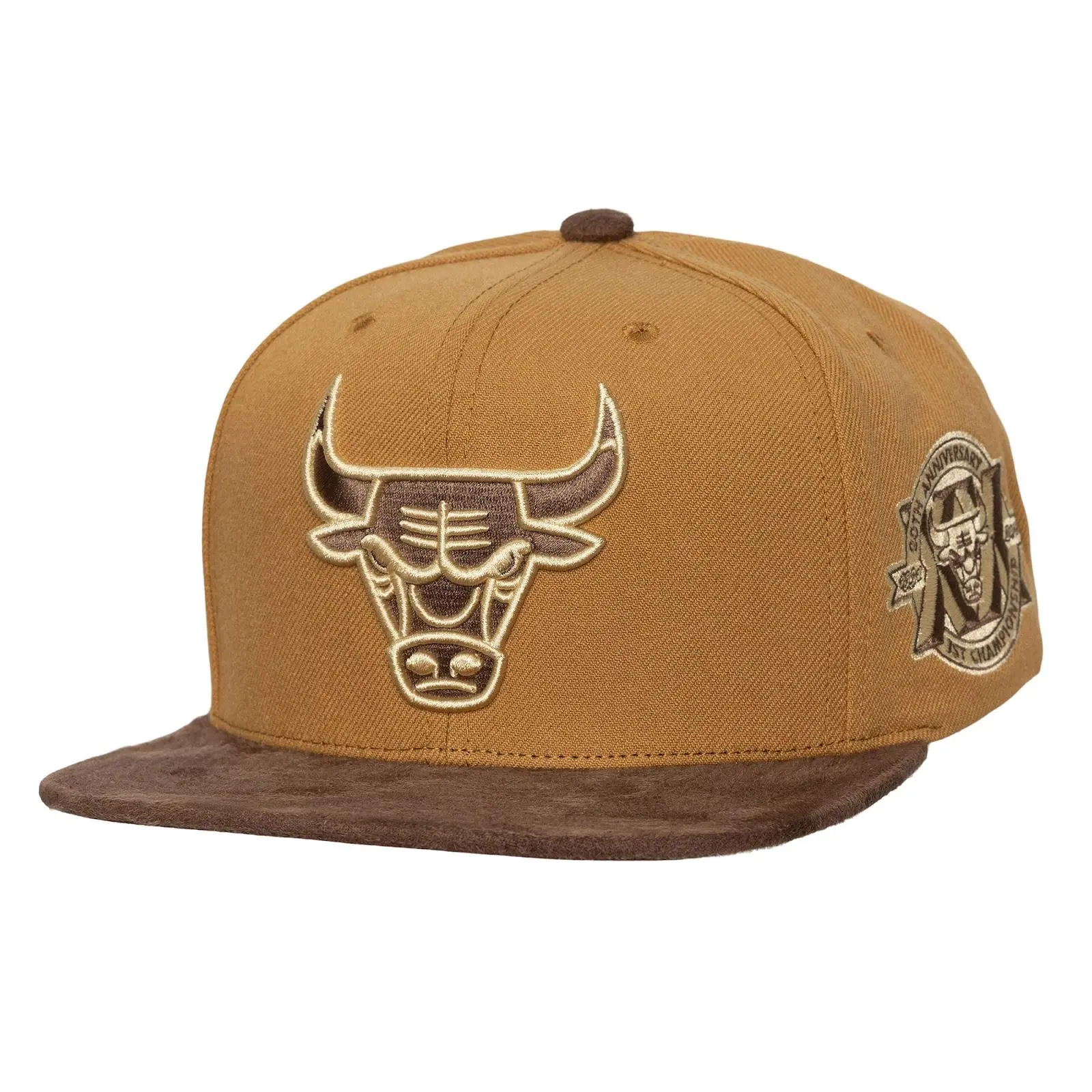 Chicago Bulls Brown Cotton Strapback Hat, Bulls Logo, Casual Graphic Design, Regular Fit Fashion Accessory