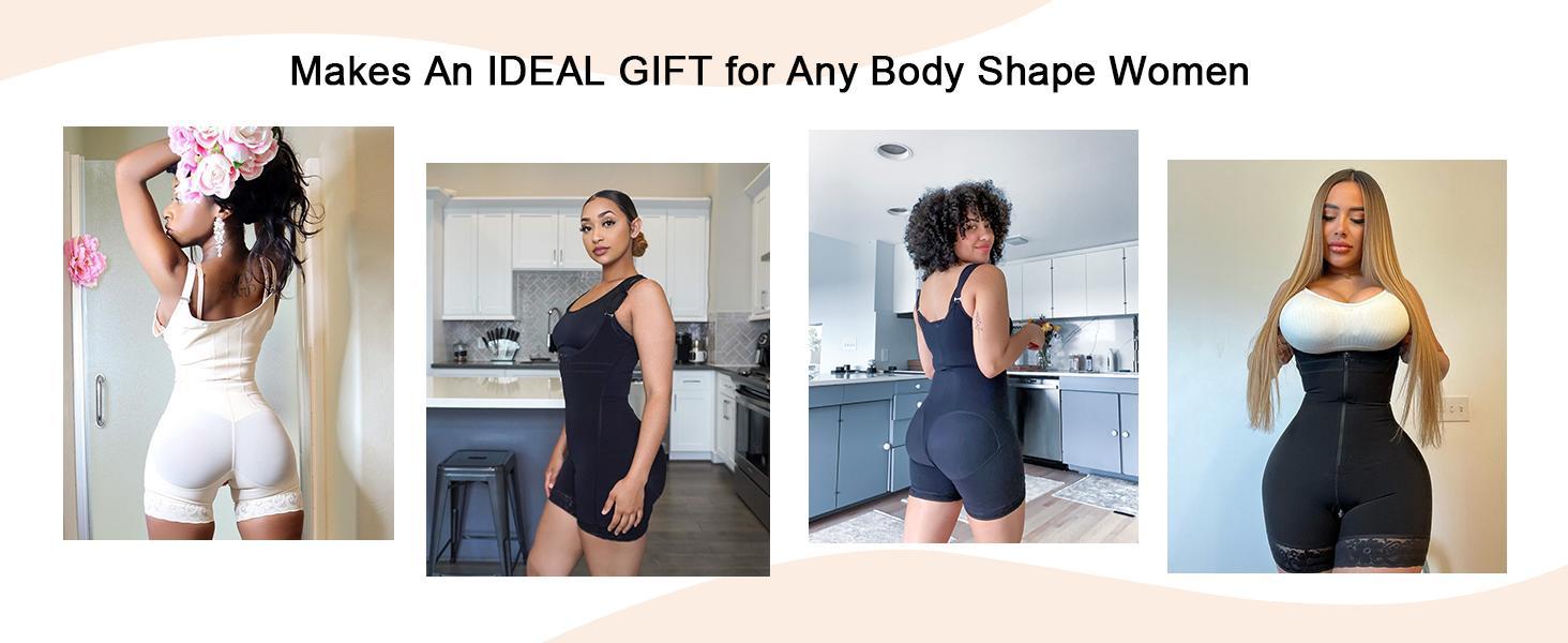YIANNA Fajas Colombianas Shapewear for Women Tummy Control Shapewear Butt Lifter Bodysuit