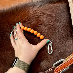 Peach Silicone Curb Chain