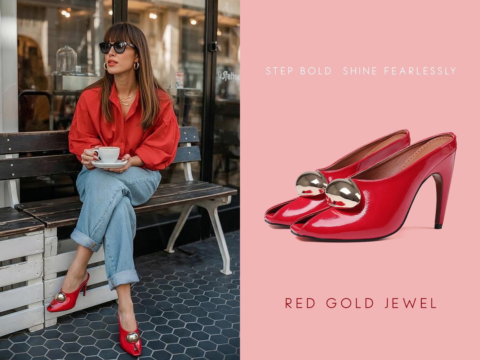 CYNLLIO Stiletto Heels for Women Peep Toe Heeled Mules Sandals Pointed Toe Pumps High Heeled Sandals Fashionable Metal Decor Jewel Comfortable Slip On Sandals Elegant Office Casual Wedding Dating Spring Casual Shoe