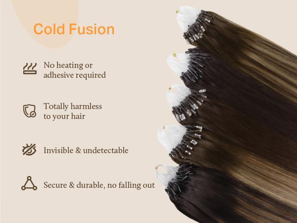 Doores Micro Link Hair Extensions 16-24inch 100% Human Hair Straight for Daily Use & Easy to Comb