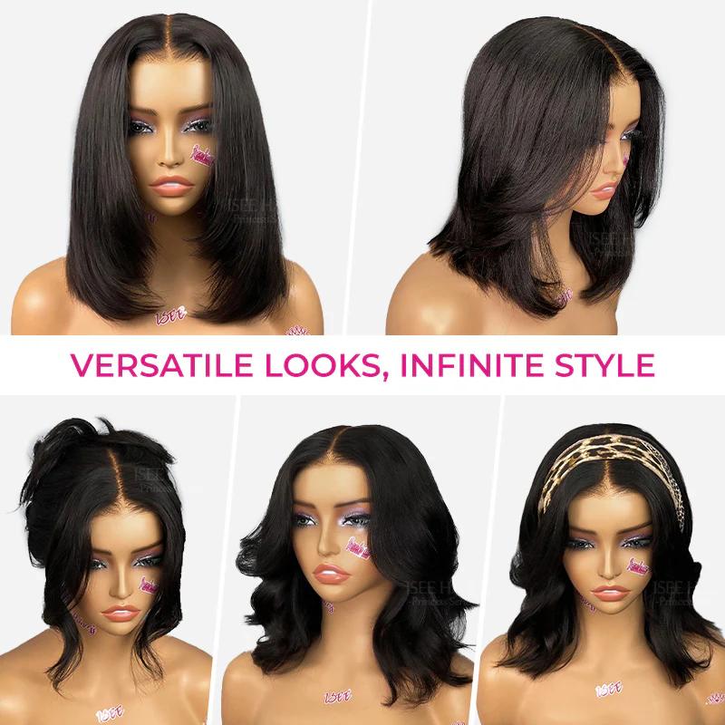 【Live Flashsale】ISEE HAIR Wear Go 9x6 Tpart Layered Cut Bob Yaki Straight Wig 250% Natural Black Deep Part Lace Glueless Wig #iseehairbeauty#TikTokShopHolidayHaul