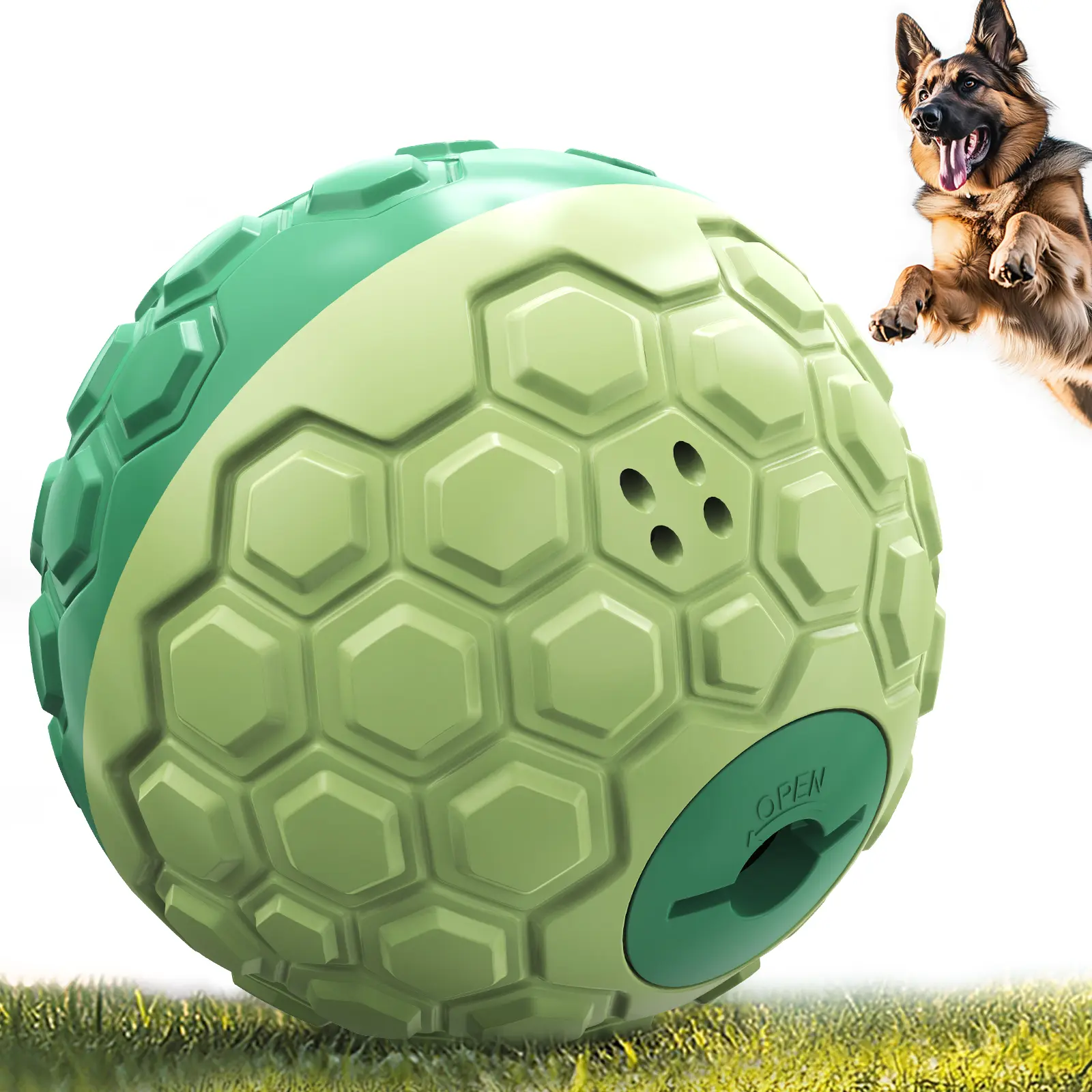 KADTC Dog Treat Dispenser, XL-Size, Wobble Giggle Ball, Roll Herding Egg, Tough Chew Toy for Large Aggressive Chewers, Interactive Indoor & Outdoor Play,back to school