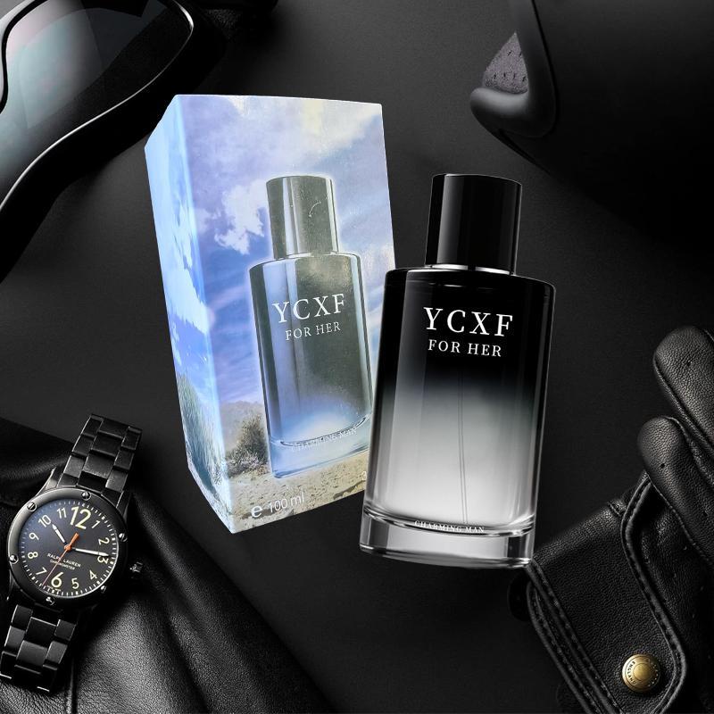 YCXF Men's Pheromone Cologne—Long-lasting allure, blending oriental citrus and woody notes. Its sensual fragrance captivates women, unleashing masculine charm. A light fragrance spray with fruity sweet woody tones, delivering an exceptional scent.
