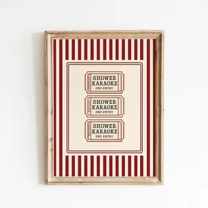 Shower Karaoke Poster – Funny Bathroom Wall Art