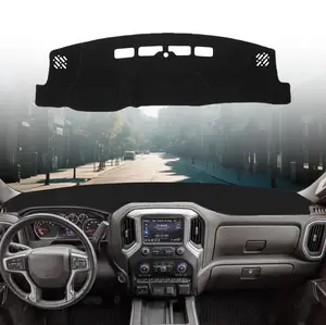 Canvcle Dash Cover for Chevy Chevrolet Silverado/GMC Sierra 1500 2014-2018, Silverado/GMC Sierra 2500HD 3500HD 2015-2019 Accessories Dashboard Cover Mat UV Rays Protector Car Essentials