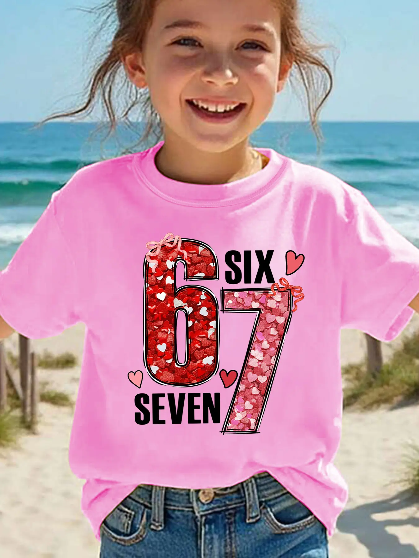 Girls' Cotton Short Sleeve T-Shirt - 