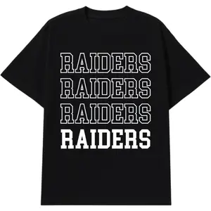 Oversized Raiders Graphic Tee  Men – Vintage College Style Streetwear Shirt  Game Day & Fall Outfits for