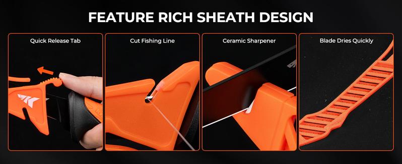 KastKing SteelStream/ ToughTide  Fishing Tool Kit - Fishing Pliers with Lanyard, Fillet Knife, Floating Fish Lip Gripper, Fishing Braid Scissors, Tool Retractor, Fishing Hook Remover, Bungee Cords ToughTide Tools Kits Carabiner Outdoorfun